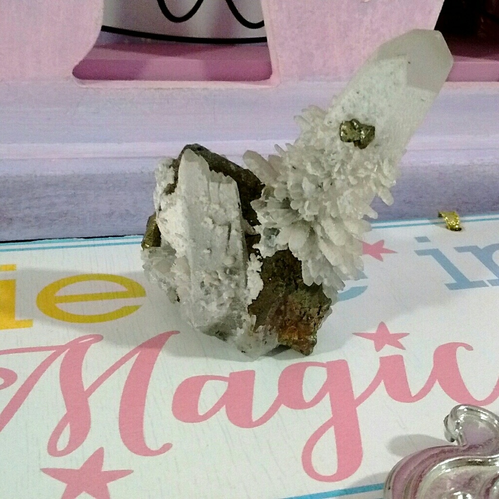 Extremely Rare Milky Quartz with Chalcopyrite